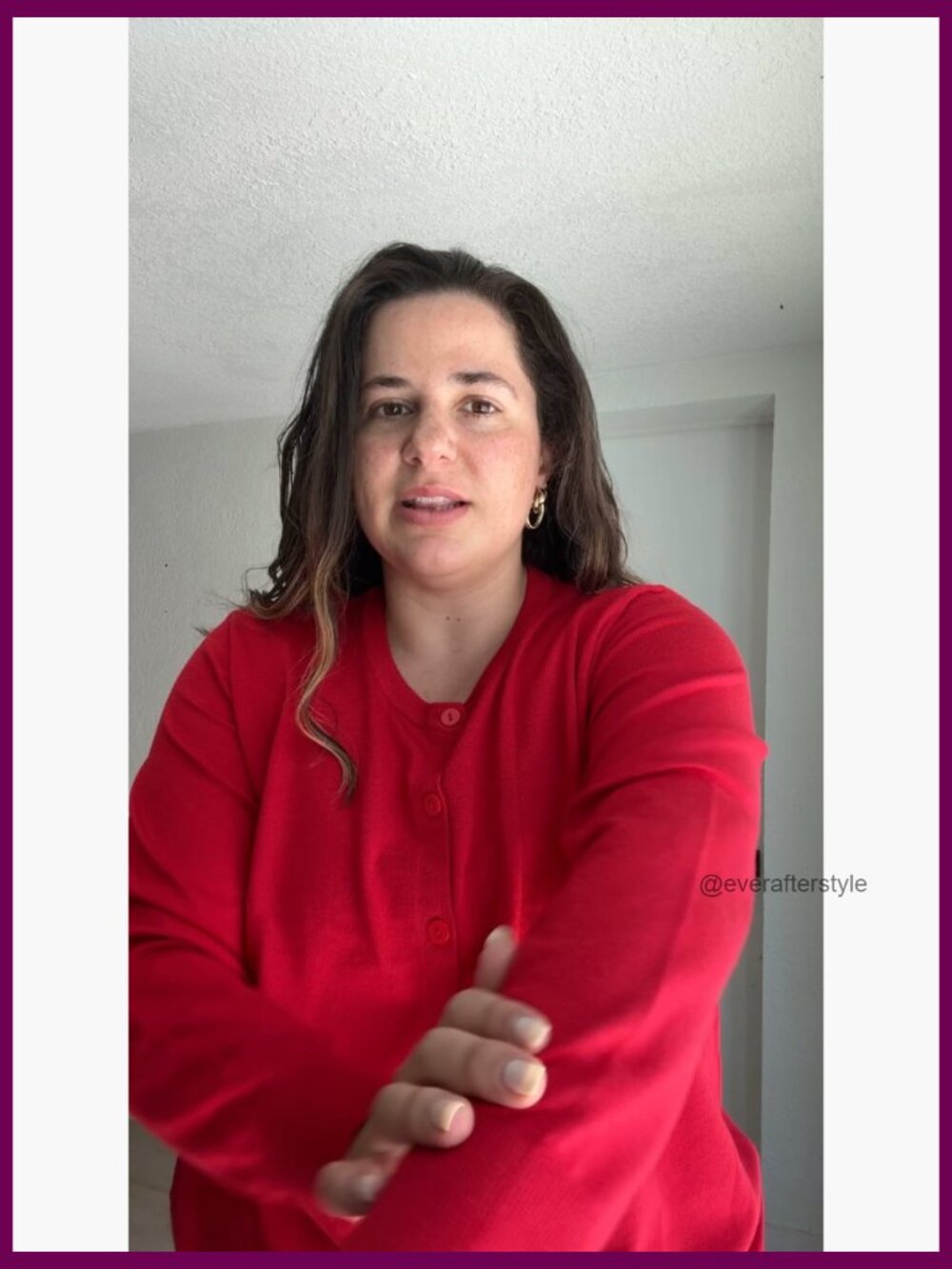 Plus Size Lightweight Knit Crewneck Cardigan with Button Front Long Sleeve - Picture 6 of 7